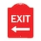 Signmission Exit With Left Arrow Heavy-Gauge Aluminum Architectural Sign, 24" H, 18" L, RW-1824-9843 A-DES-RW-1824-9843 - alternate 1